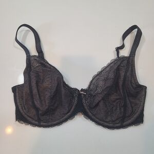 Chantelle Black Lace Underwire Bra in Size 32DDDD